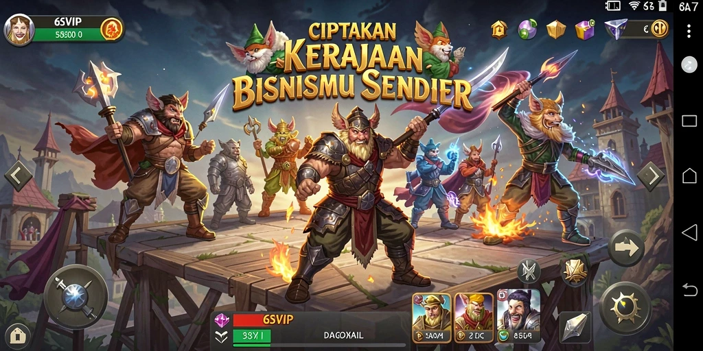 Tampilan gameplay <strong>6SVIP</strong> yang menggambarkan keramaian bisnis.