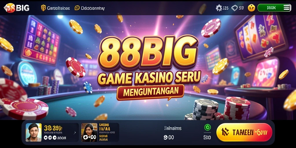Tampilan gameplay seru di 88BIG dengan berbagai pilihan permainan Kasino.