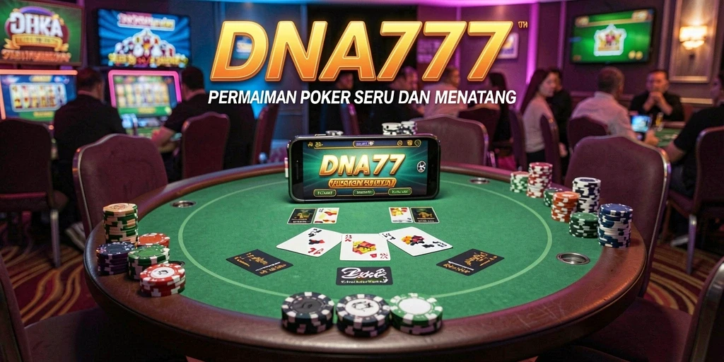Tampilan gameplay seru dari aplikasi DNA777 yang menghadirkan Poker.