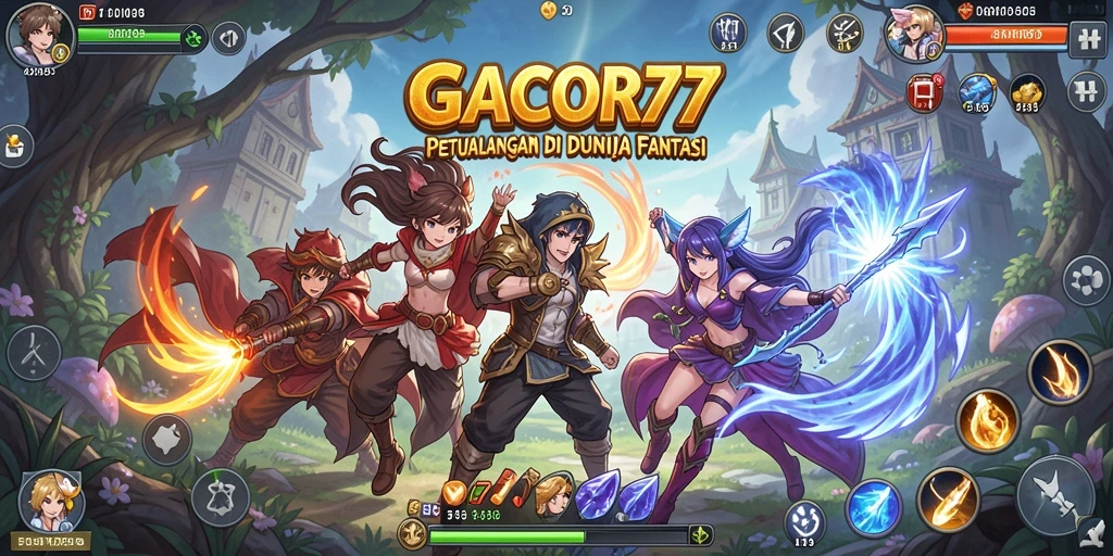 Gameplay GACOR77 menampilkan karakter anime yang dinamis.