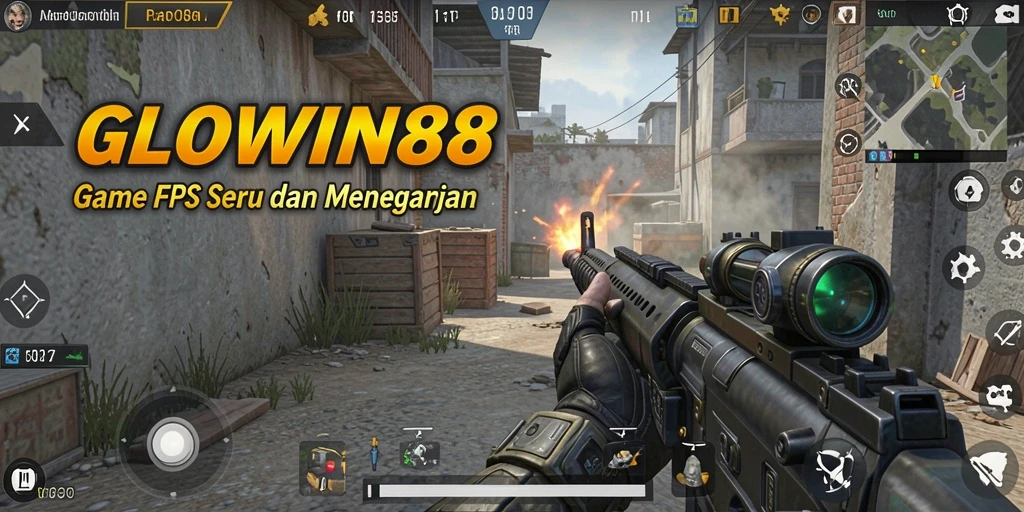Tampilan gameplay intens GLOWIN88 dengan aksi menegangkan di arena.