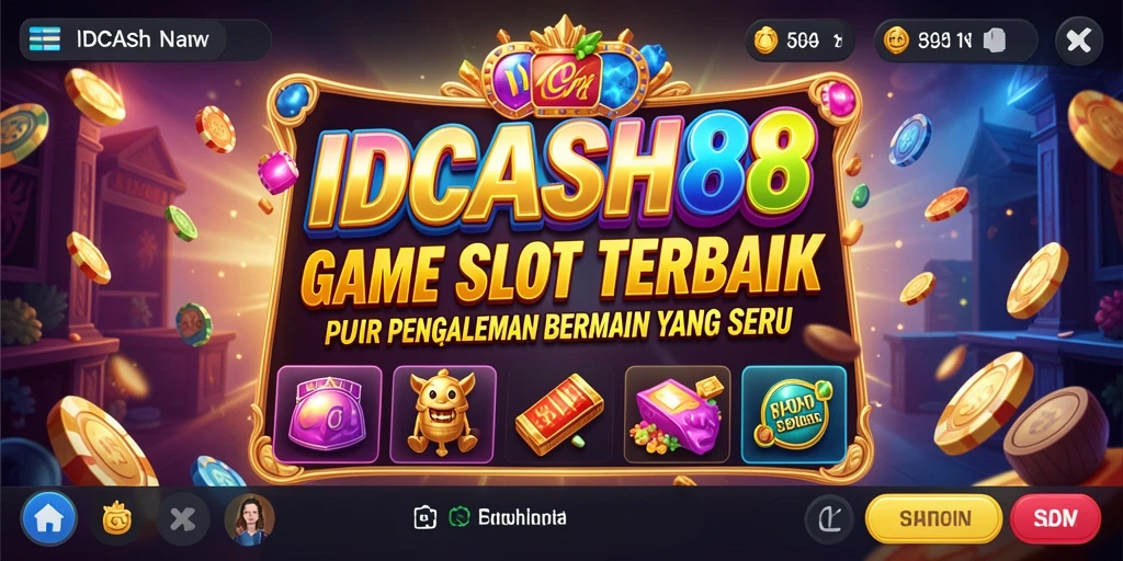 Screenshot gameplay IDCASH88 menunjukkan mesin Slot dengan grafis yang mengesankan.
