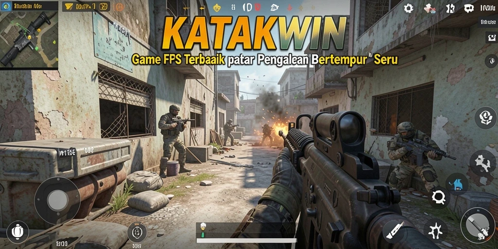Gameplay seru KATAKWIN dengan aksi tembak-menembak yang intens.