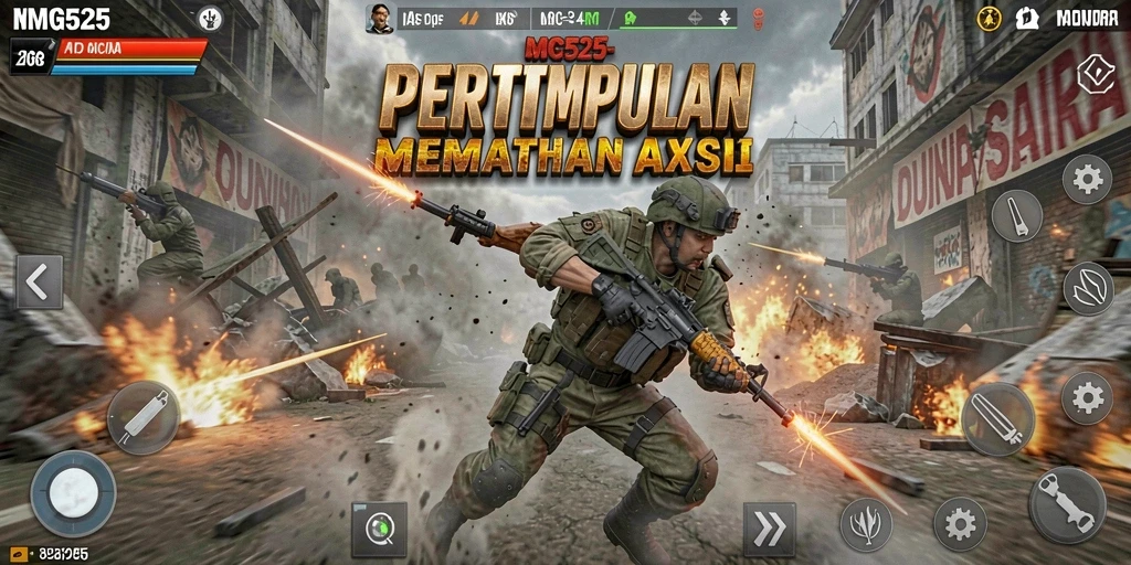 Screenshot MG525 menampilkan pertempuran yang penuh aksi dan ketegangan.