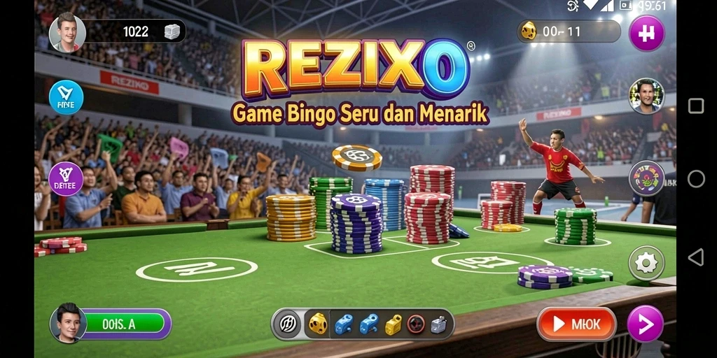 Tampilan gameplay seru REZIXO yang penuh aksi Bingo.
