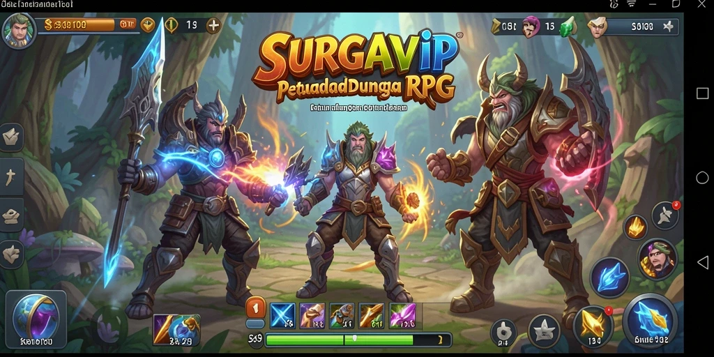 Tampilan gameplay RPG SURGAVIP yang menarik dan interaktif.