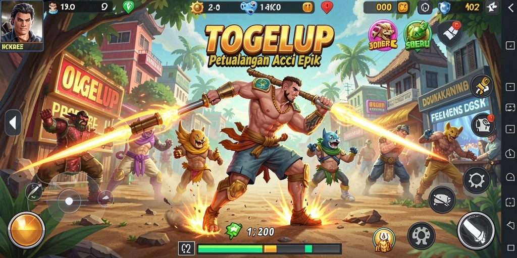 Tampilan seru gameplay TOGELUP dengan aksi yang mendebarkan.