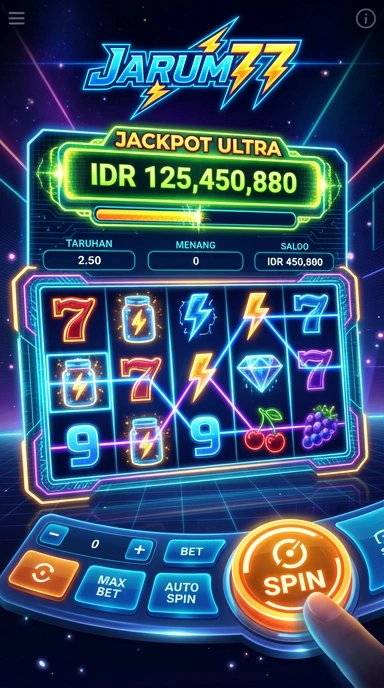 Screenshot aplikasi jarum77 dengan antarmuka yang menarik.